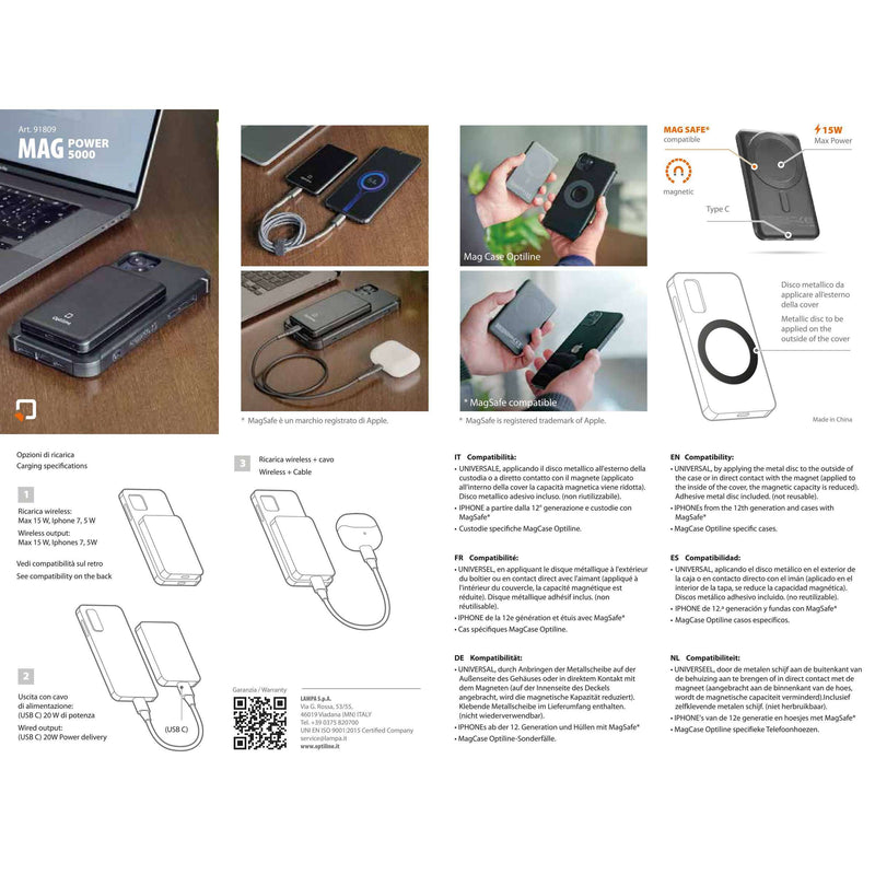 Load image into Gallery viewer, Optiline magsafe power bank, portable charger