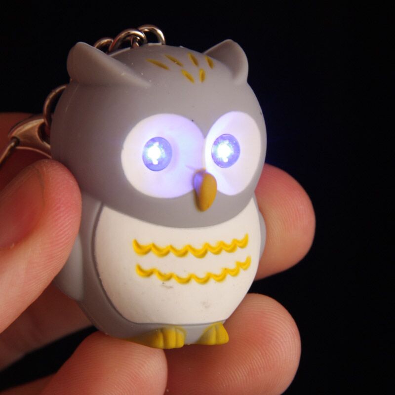 ギャラリービューアに画像をロードする, Oplichtende uil sleutelhanger
