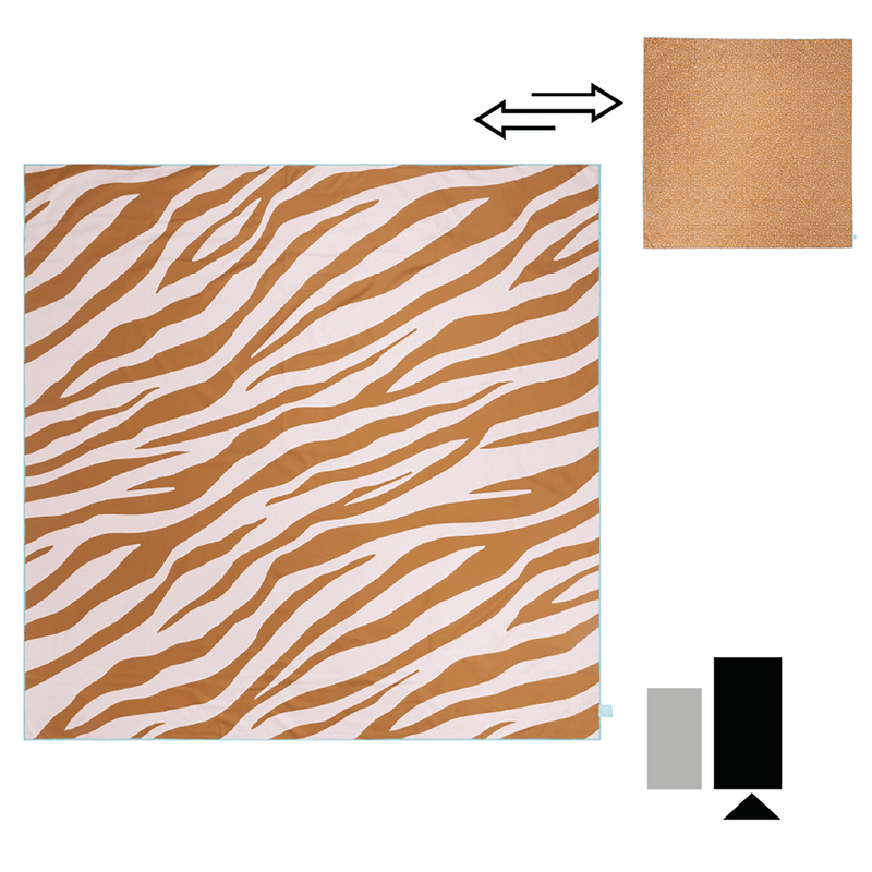 Laden Sie das Bild in Galerie -Viewer, Vibrant stripes | oranje microvezel handdoek 180 x 180 cm