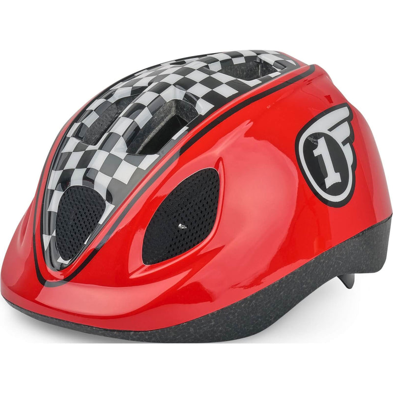 Load image into Gallery viewer, Polisport Kinderhelm Race. maat: XS (46 53 cm), kleur: rood zwart