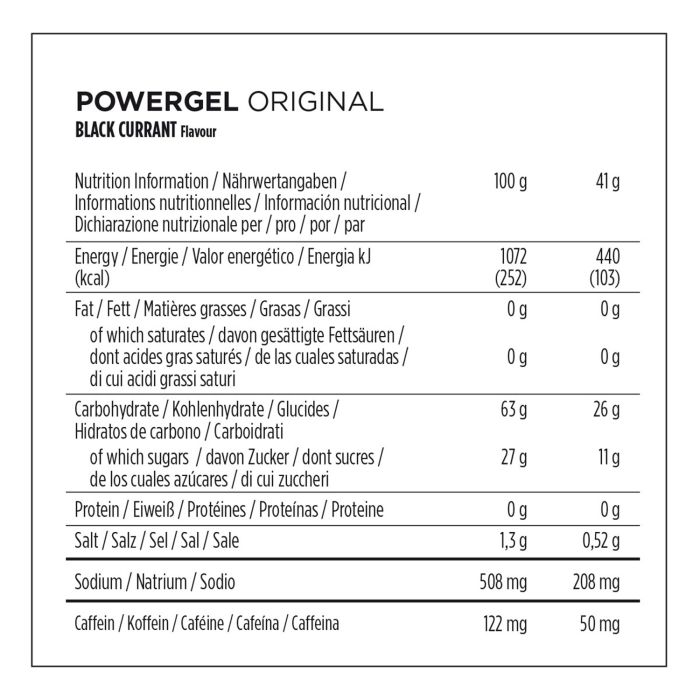 Laden Sie das Bild in Galerie -Viewer, Powerbar powergel original (24 x 41gr) - black currant (caffeine)