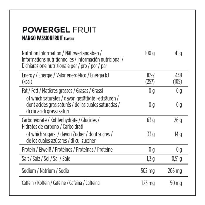 Chargez l'image dans la visionneuse de la galerie, Powerbar powergel fruit (24 x 41gr) - mango-passion fruit (caffeine)