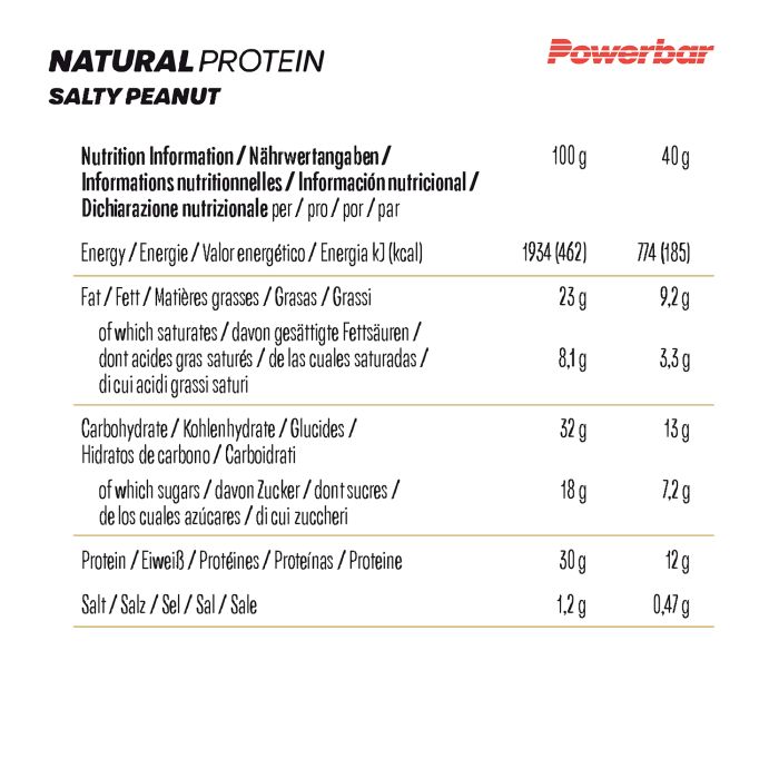 Laden Sie das Bild in Galerie -Viewer, Powerbar natural protein (18 x 40gr) - salty peanut crunch