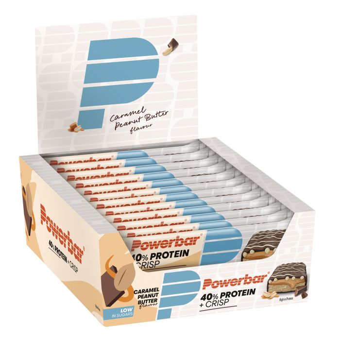 Laden Sie das Bild in Galerie -Viewer, Powerbar 40% protein+ crisps (12 x 40gr) - caramel peanut butter