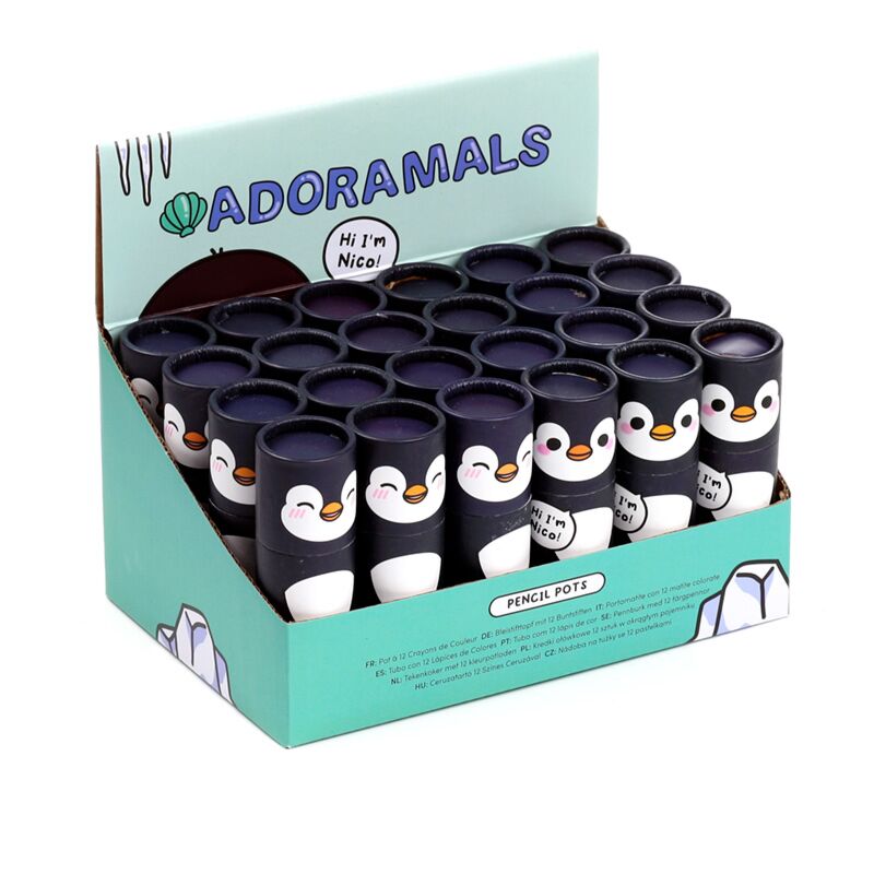 Chargez l'image dans la visionneuse de la galerie, Adoramals pinguin tekenkoker 12 kleurpotloden