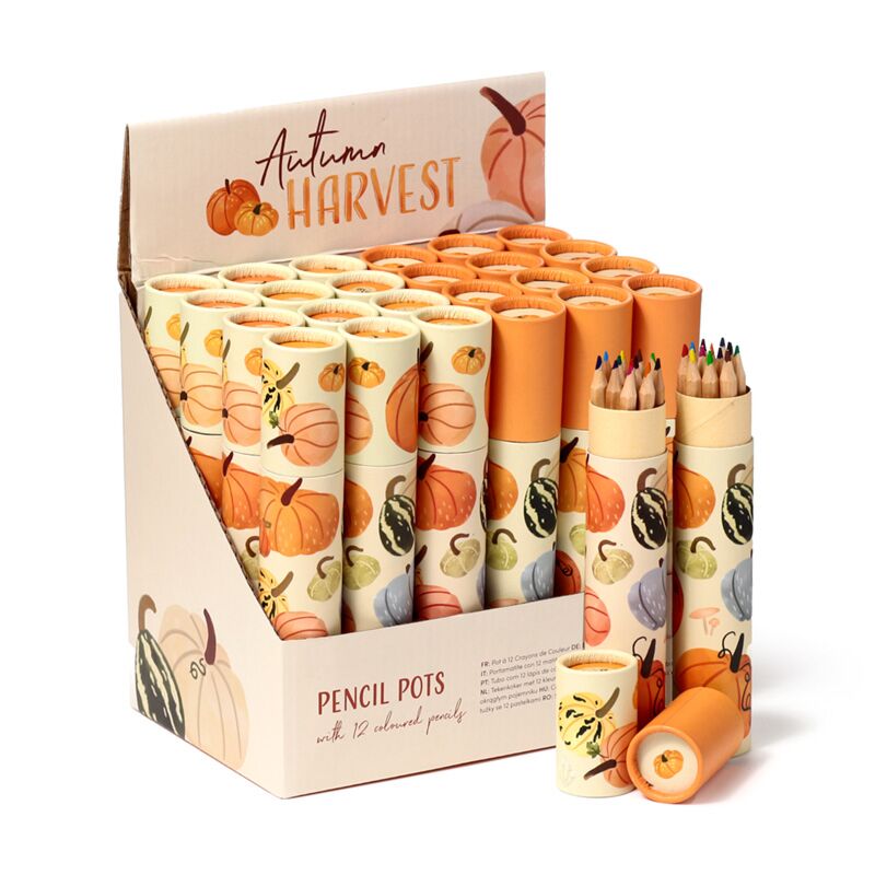 Cargue la imagen en el visor de la galería, Autumn harvest large tekenkoker 12 kleurpotloden