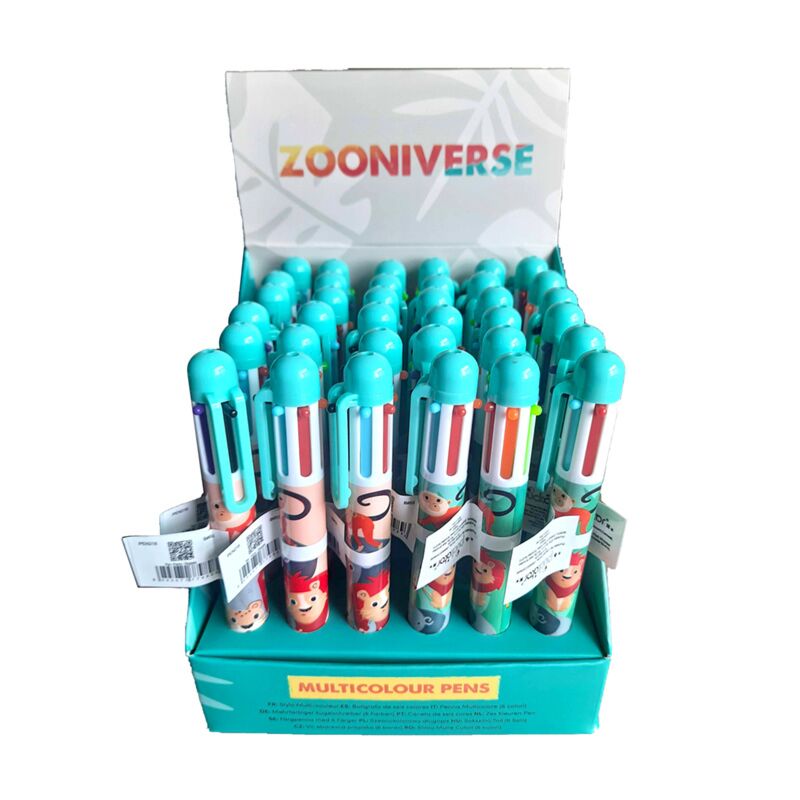 Cargue la imagen en el visor de la galería, Zooniverse meerkleurige pen (6 kleuren)