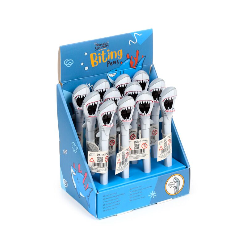 Laden Sie das Bild in Galerie -Viewer, Bijtende haai plastic pen - blauw