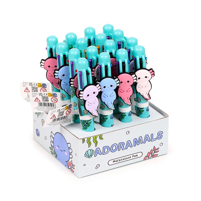 ギャラリービューアに画像をロードする, Adoramals maddie de axolotl meerkleurige pen (6 kleuren)