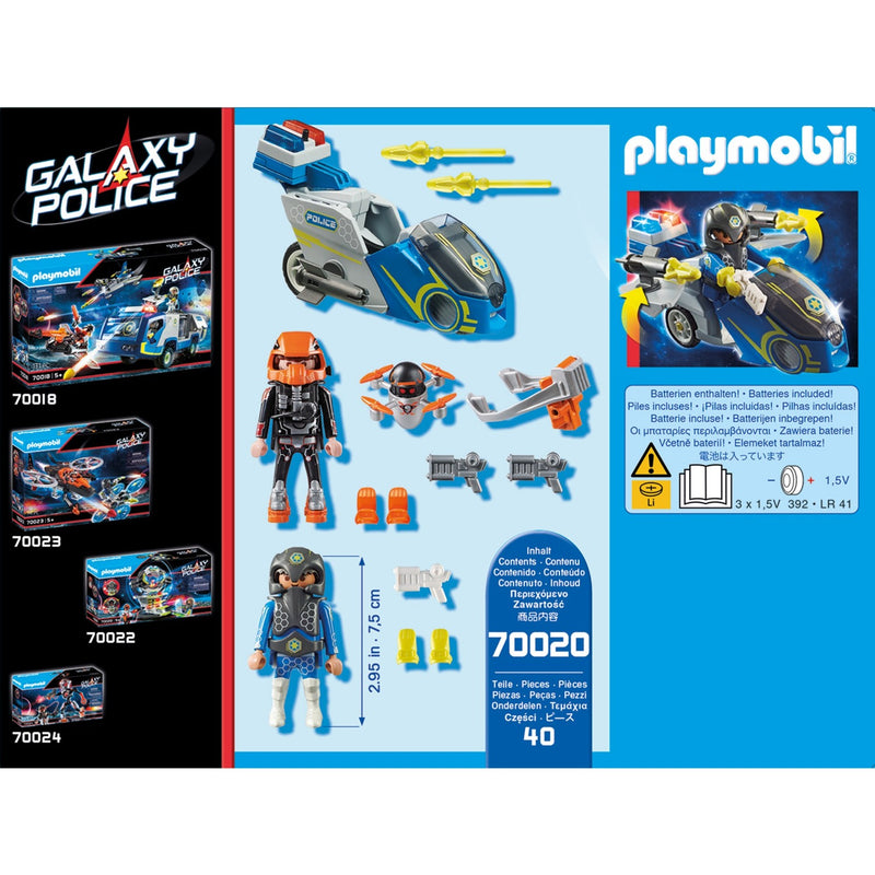 Load image into Gallery viewer, PLAYMOBIL Galaxy Police Galaxy politiemotorfiets