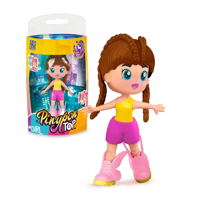 Laden Sie das Bild in Galerie -Viewer, Pinypon top girl 11cm met deco tattoos