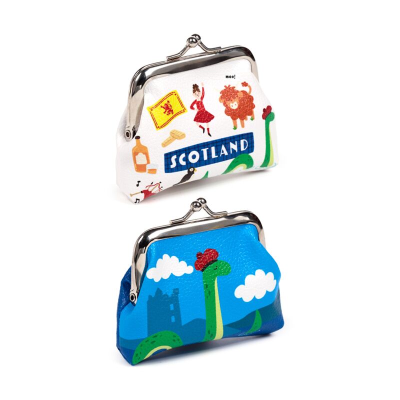 Cargue la imagen en el visor de la galería, Schotland souvenir portemonnee met knip
