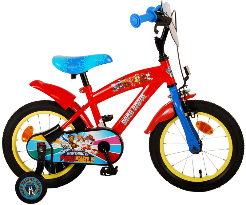 Load image into Gallery viewer, Paw Patrol Kinderfiets - Jongens - 14 inch - Rood Blauw