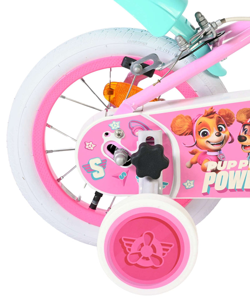 Afbeelding laden in galerijviewer, Volare paw patrol kinderfiets - meisjes - 12 inch - roze - twee handremmen