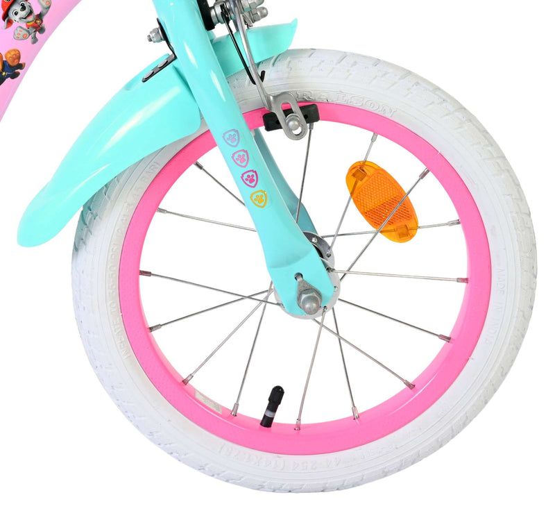 Laden Sie das Bild in Galerie -Viewer, Volare paw patrol kinderfiets - meisjes - 14 inch - roze - twee handremmen