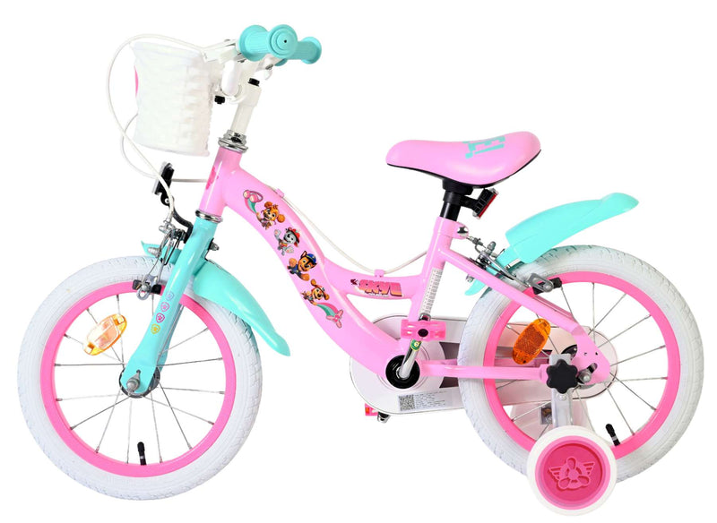 Laden Sie das Bild in Galerie -Viewer, Volare paw patrol kinderfiets - meisjes - 14 inch - roze - twee handremmen