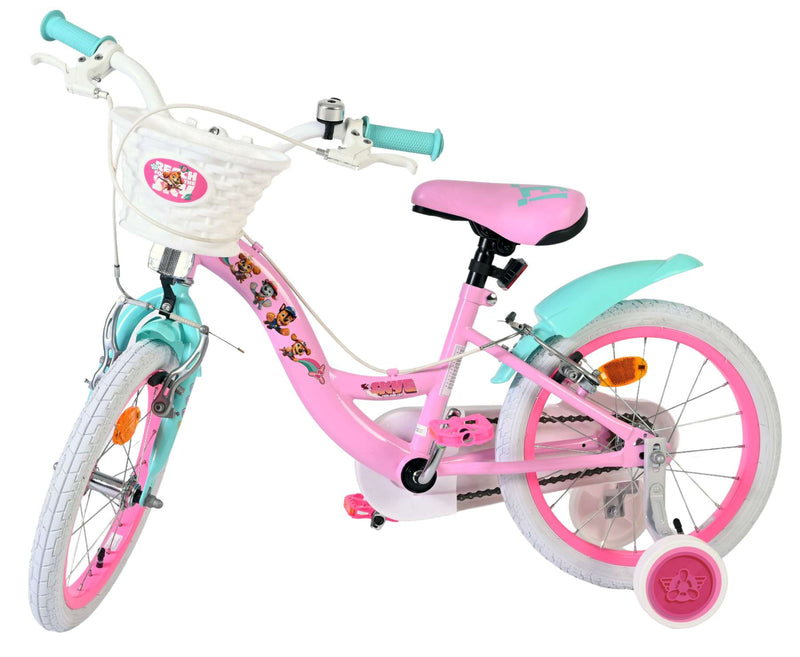 Afbeelding laden in galerijviewer, Volare paw patrol kinderfiets - meisjes - 16 inch - roze - twee handremmen