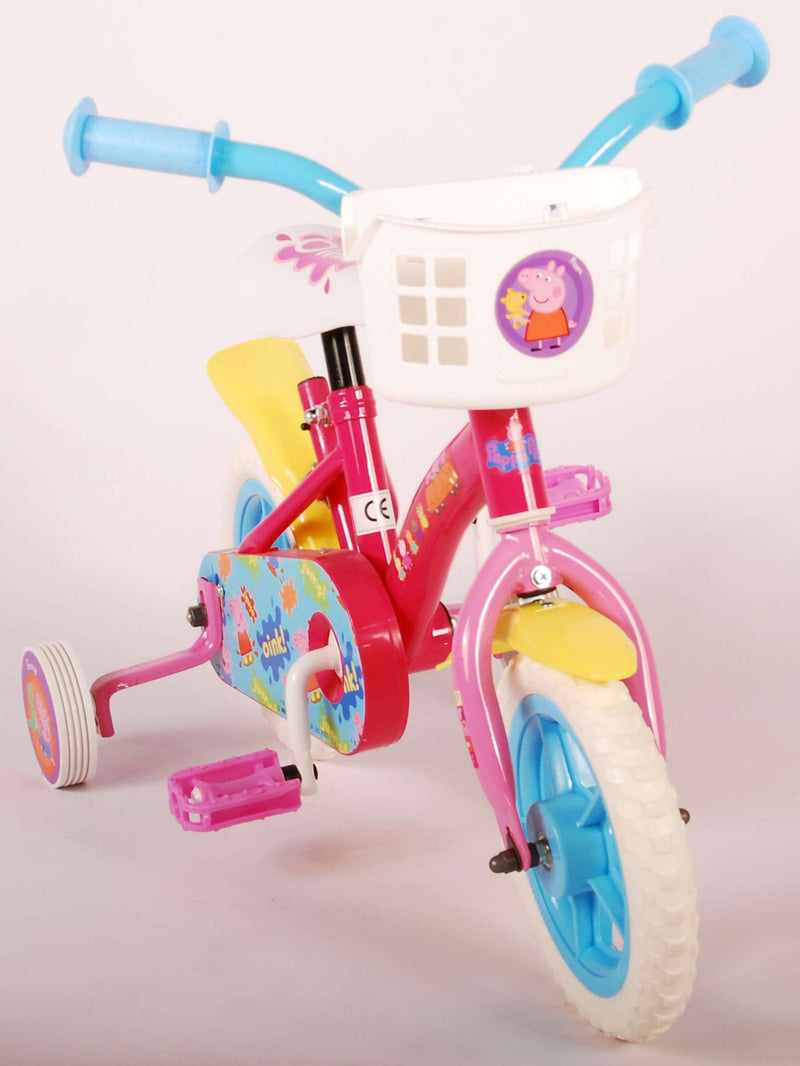 Load image into Gallery viewer, Peppa Pig Kinderfiets - Meisjes - 10 inch - Roze Blauw - Doortrapper