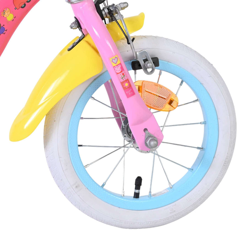 Laden Sie das Bild in Galerie -Viewer, Volare peppa pig kinderfiets - meisjes - 12 inch - roze - twee handremmen