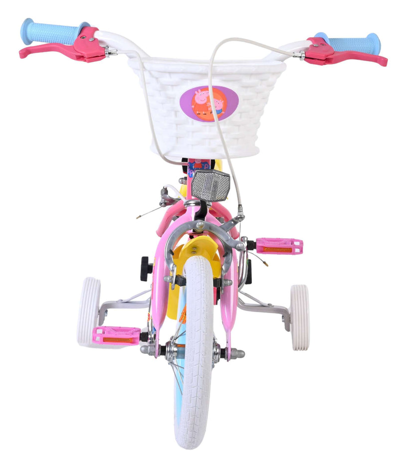 Afbeelding laden in galerijviewer, Volare peppa pig kinderfiets - meisjes - 12 inch - roze - twee handremmen