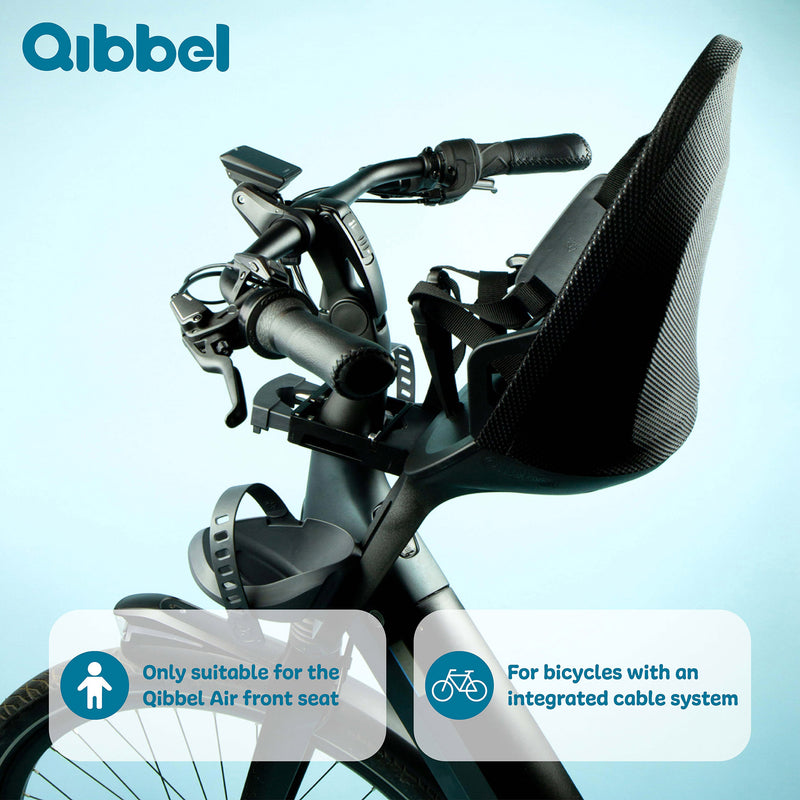 Afbeelding laden in galerijviewer, Qibbel voorzitje air incl. adapter 1? ge�nt. kabels zwart