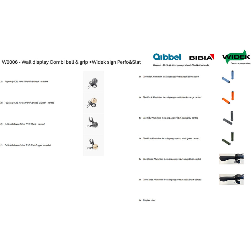 ギャラリービューアに画像をロードする, Qibbel widek wandpresentatiebeugel bel grip, bordje, perfo slat