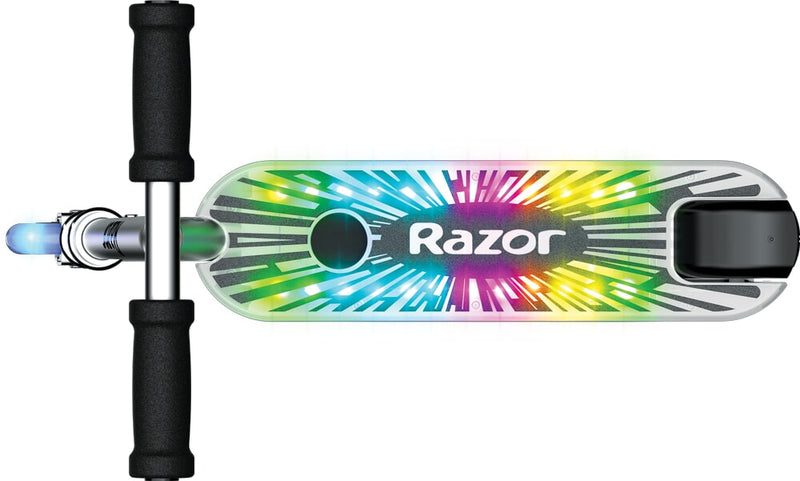 Afbeelding laden in galerijviewer, Razor color rave blast - elektrische step - grijs - lithium accu - led verlichting - opvouwbaar - tot 100 kg - vanaf 8 jaar