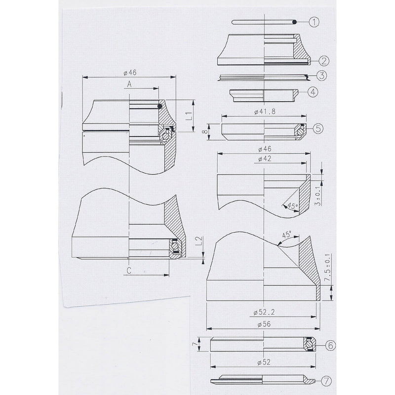 Load image into Gallery viewer, Tecora e balhoofdstel ahead1 1 8 1 1 2 inch geintegr.45-45 zwart