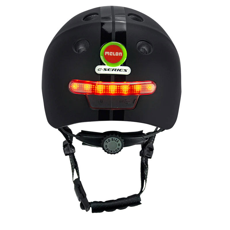 Load image into Gallery viewer, Melon helm met verlichting e-series black ice m-l