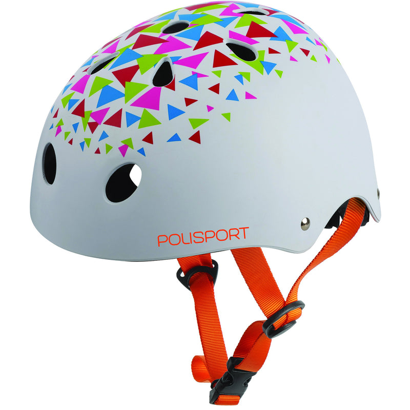 Load image into Gallery viewer, Polisport urban radical fietshelm s 53-55cm triangles wit Goudanje