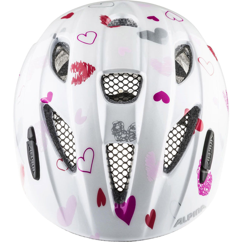 Laden Sie das Bild in Galerie -Viewer, Alpina sports kinderhelm ximo white hearts 45-49 glans