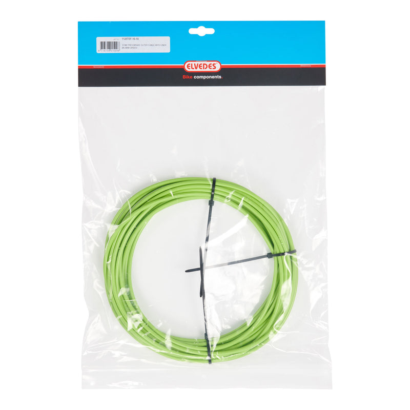 Load image into Gallery viewer, Elvedes rem buitenkabel 5mm (10m)groen liner 1125tef-10-10