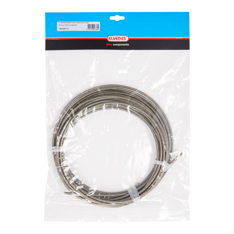 Load image into Gallery viewer, Elvedes Rem buitenk 5mm zilver (10m)titan.gevlocht.182040-10