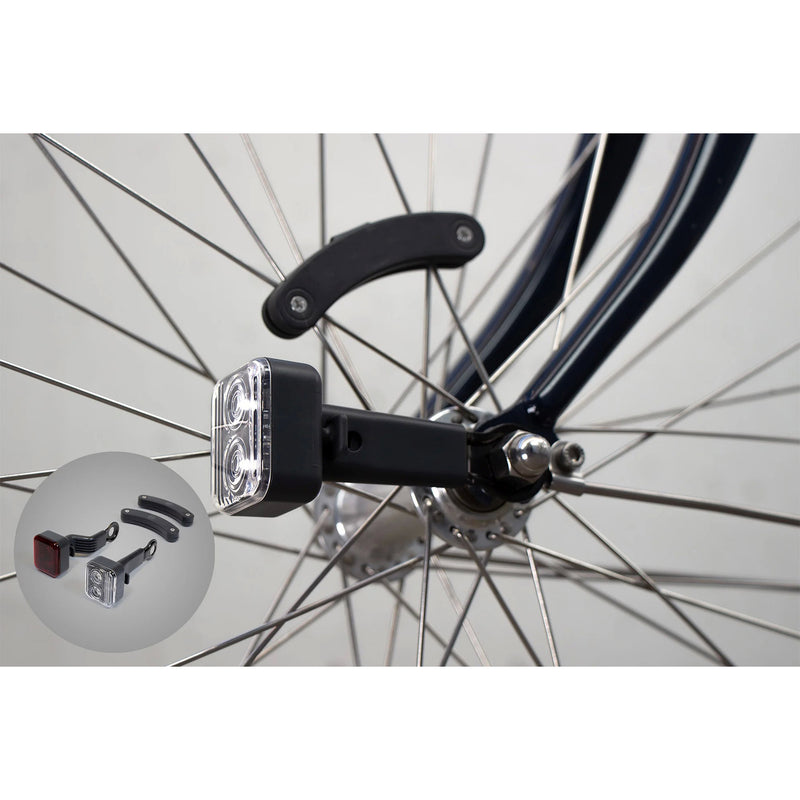 Load image into Gallery viewer, fietsverlichting AMS Constant staal rood wit 4 delig
