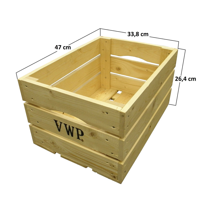 Load image into Gallery viewer, fietskrat hout naturel 40 liter