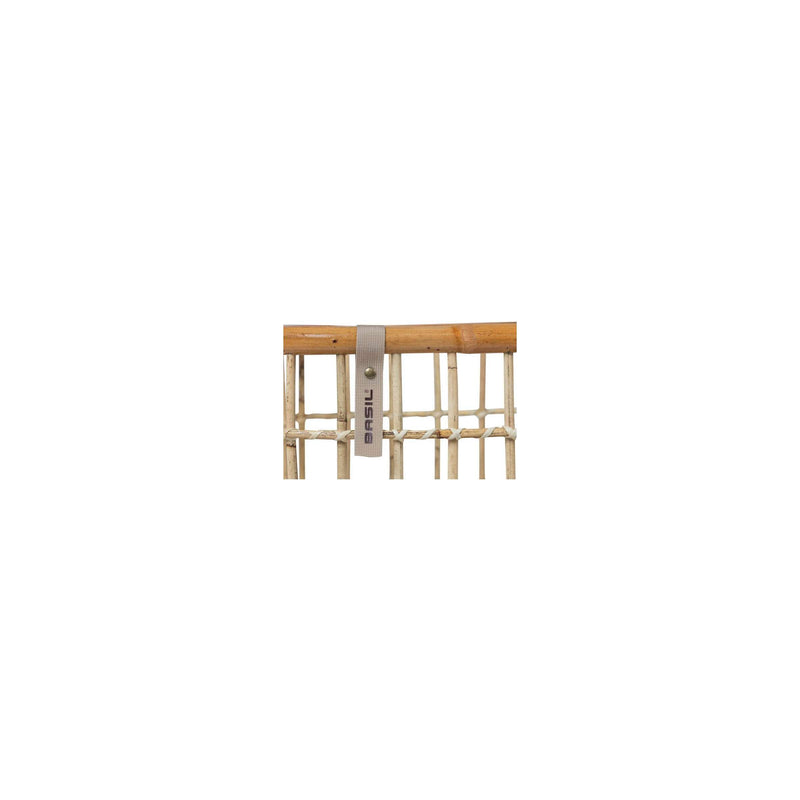 Afbeelding laden in galerijviewer, Basil Green Life - rotan fietsmand - large - voorop- natural bruin