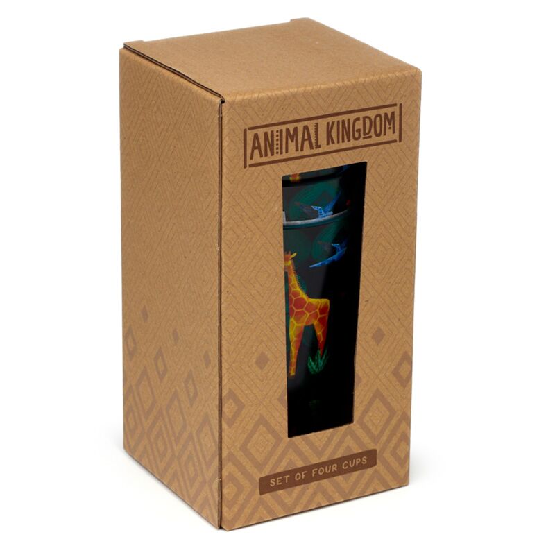 Laden Sie das Bild in Galerie -Viewer, Dierenrijk set van 4 duurzame rpet picknick bekers 450ml
