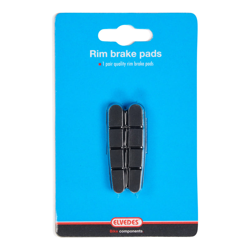 Afbeelding laden in galerijviewer, Road vervangings remschoenen Elvedes 55 mm voor Shimano cartridge V-brake (op kaart)