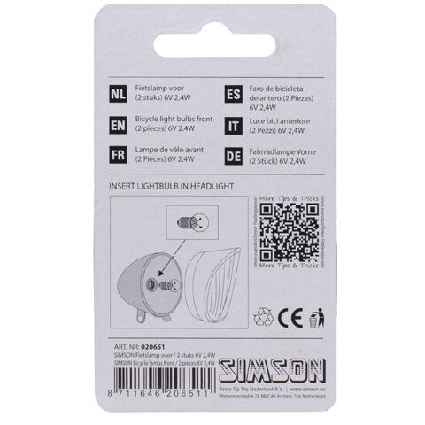 Load image into Gallery viewer, Simson fietslampjes voor