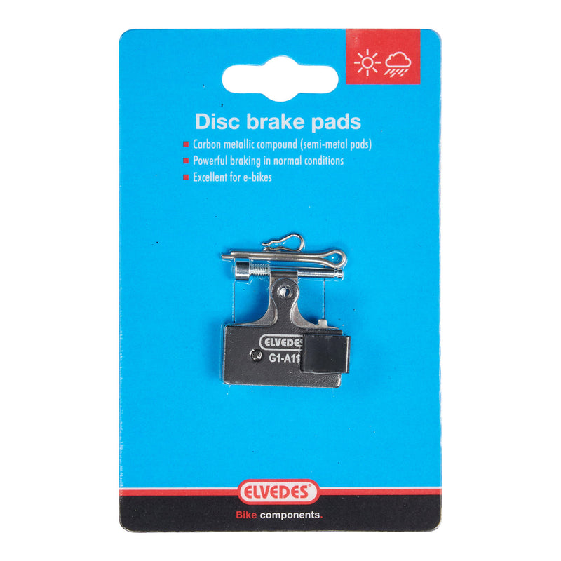 Cargue la imagen en el visor de la galería, Schijfremblokset Elvedes metalic carbon Shimano diversen (1 paar)