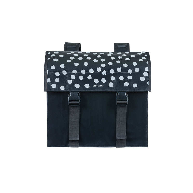 ギャラリービューアに画像をロードする, Basil Urban Load dubbele fietstas - zwart groen, waterafstotend, 53L