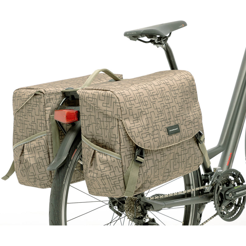 Load image into Gallery viewer, Mondi Joy Double fietstas - waterafstotend polyester - Racktime - Ivy Grey