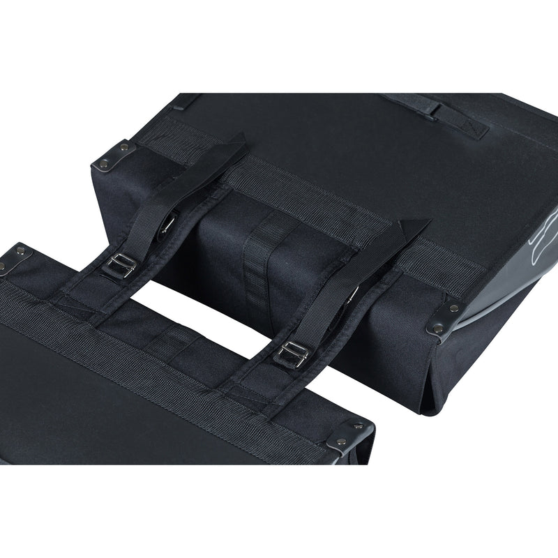 Load image into Gallery viewer, Basil Forte dubbele fietstas, zwart zwart, waterafstotend, 35L