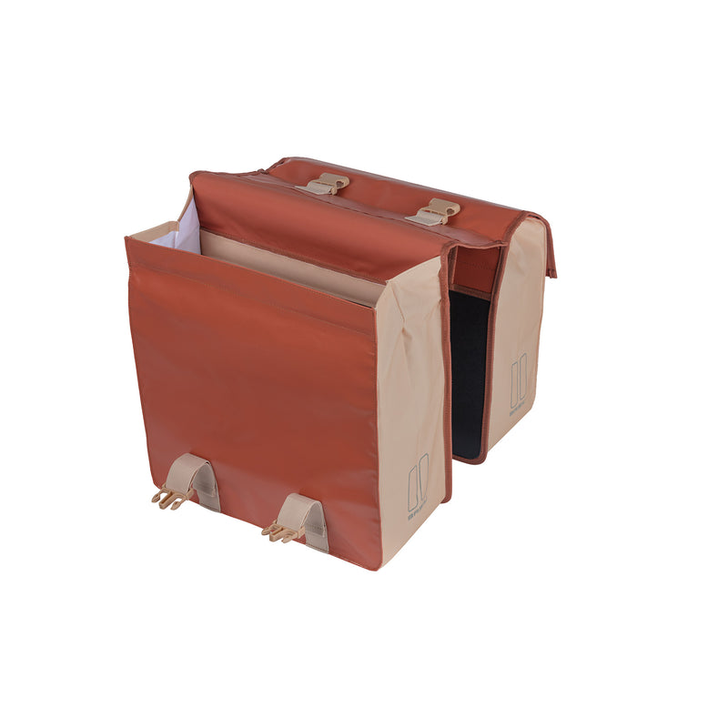 Load image into Gallery viewer, Basil Urban Load dubbele fietstas, rood, waterdicht, 48-53L