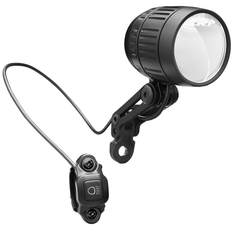 Load image into Gallery viewer, Koplamp Busch und Müller Lumotec IQ-XM High Beam voor e-bike - 120 170 Lux - zwart