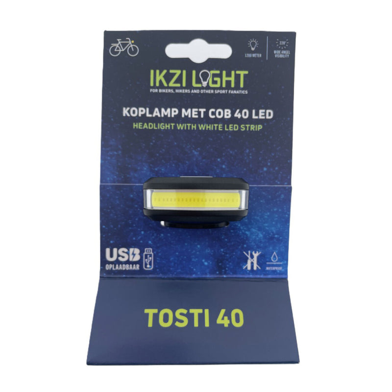 Load image into Gallery viewer, Ikzi koplamp light tosti 40 cob led, usb-oplaadbaar