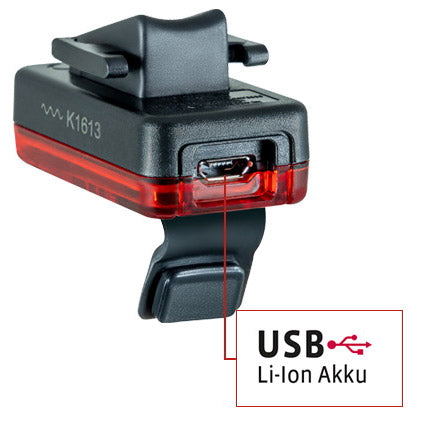 Load image into Gallery viewer, Vdo eco light red rl plus usb achterlicht li-on accu+remlicht aan uit