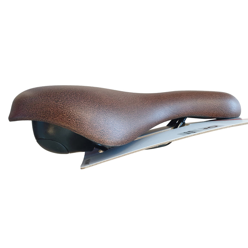 Load image into Gallery viewer, San Remo zadel Liège met bumper, dames. Bruin, zonder strop (hangverpakking)