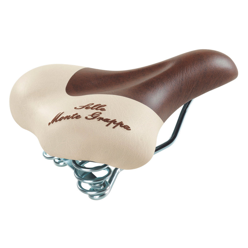 Load image into Gallery viewer, Monte grappa zadel fashion met veer d-bruin cream