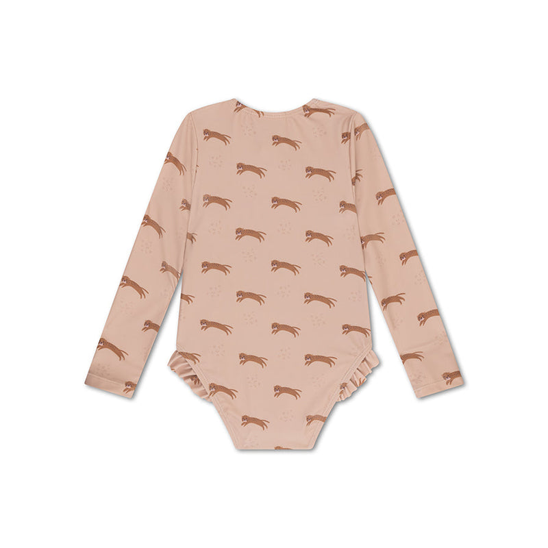 Load image into Gallery viewer, Roamer | beige meisjes uv badpak met lange mouwen